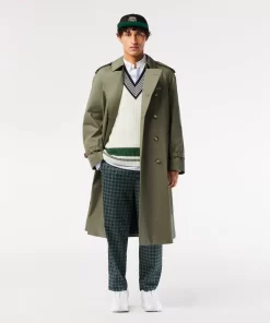 Lacoste Jackets & Coats-Showerproof Premium Cotton Belted Oversize Trench Coat