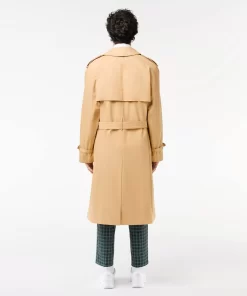 Lacoste Jackets & Coats-Showerproof Premium Cotton Belted Oversize Trench Coat