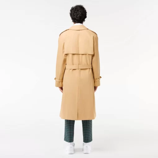 Lacoste Jackets & Coats-Showerproof Premium Cotton Belted Oversize Trench Coat