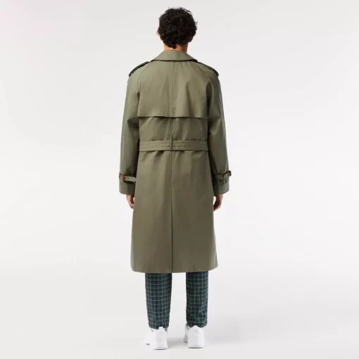 Lacoste Jackets & Coats-Showerproof Premium Cotton Belted Oversize Trench Coat