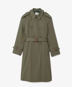 Lacoste Jackets & Coats-Showerproof Premium Cotton Belted Oversize Trench Coat