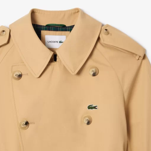 Lacoste Jackets & Coats-Showerproof Premium Cotton Belted Oversize Trench Coat