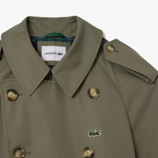 Lacoste Jackets & Coats-Showerproof Premium Cotton Belted Oversize Trench Coat