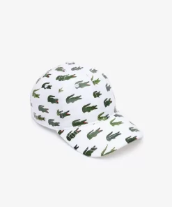 Lacoste Girl Clothing-Signature Print Cotton Cap