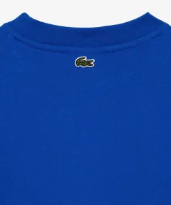 Lacoste Girl Clothing-Signature Print Cotton T-Shirt