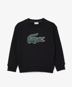 Lacoste Girl Clothing-Signature Print Jogger Sweatshirt