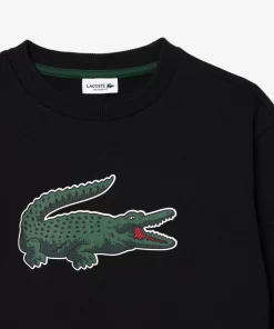 Lacoste Girl Clothing-Signature Print Jogger Sweatshirt