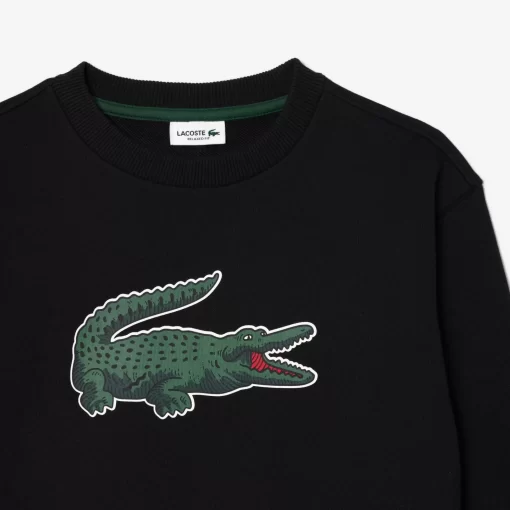 Lacoste Girl Clothing-Signature Print Jogger Sweatshirt