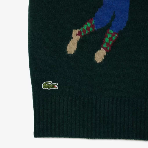 Lacoste Knitwear-Sleeveless Golf Motif Sweater