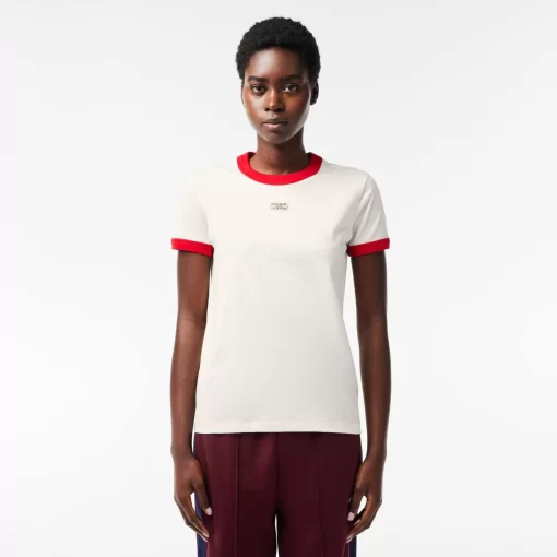 Lacoste T-Shirts-Slim Fit Cotton Tennis Badge T-Shirt