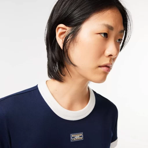 Lacoste T-Shirts-Slim Fit Cotton Tennis Badge T-Shirt