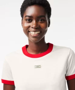 Lacoste T-Shirts-Slim Fit Cotton Tennis Badge T-Shirt