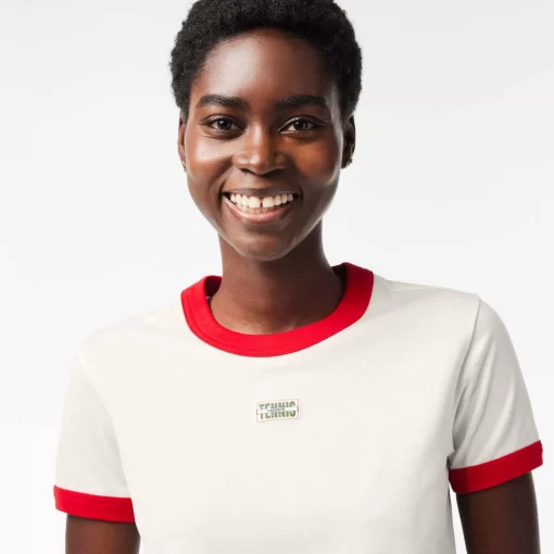 Lacoste T-Shirts-Slim Fit Cotton Tennis Badge T-Shirt