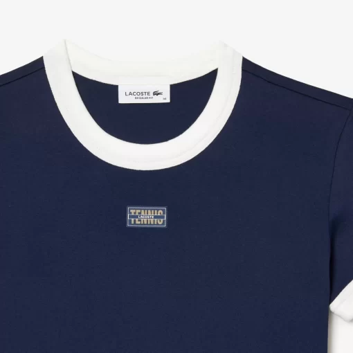 Lacoste T-Shirts-Slim Fit Cotton Tennis Badge T-Shirt