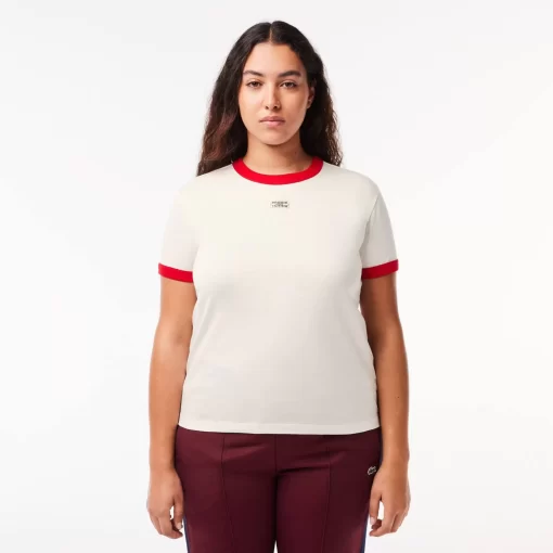 Lacoste T-Shirts-Slim Fit Cotton Tennis Badge T-Shirt