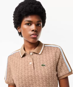 Lacoste Polo Shirts-Slim Fit Monogram Jacquard Polo Shirt