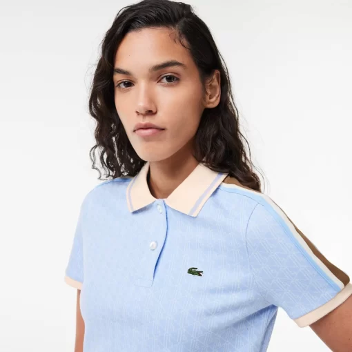 Lacoste Polo Shirts-Slim Fit Monogram Jacquard Polo Shirt