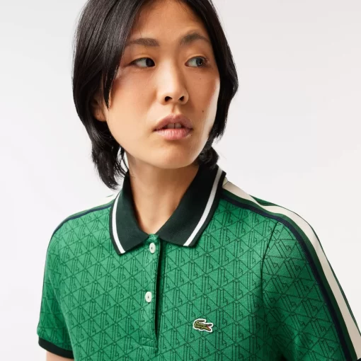 Lacoste Polo Shirts-Slim Fit Monogram Jacquard Polo Shirt