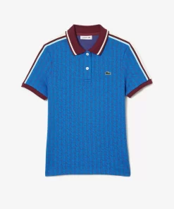 Lacoste Polo Shirts-Slim Fit Monogram Jacquard Polo Shirt