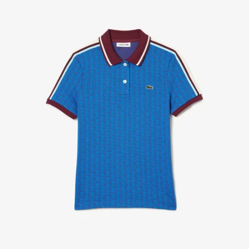 Lacoste Polo Shirts-Slim Fit Monogram Jacquard Polo Shirt