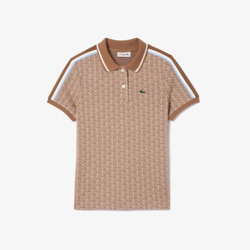 Lacoste Polo Shirts-Slim Fit Monogram Jacquard Polo Shirt