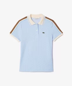 Lacoste Polo Shirts-Slim Fit Monogram Jacquard Polo Shirt