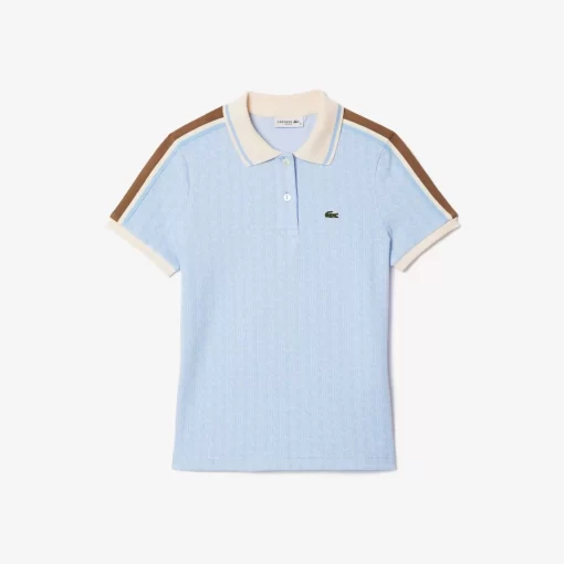 Lacoste Polo Shirts-Slim Fit Monogram Jacquard Polo Shirt