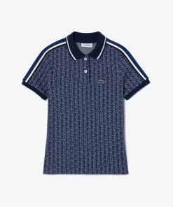 Lacoste Polo Shirts-Slim Fit Monogram Jacquard Polo Shirt