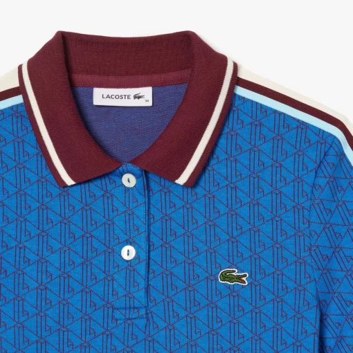 Lacoste Polo Shirts-Slim Fit Monogram Jacquard Polo Shirt