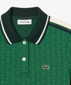 Lacoste Polo Shirts-Slim Fit Monogram Jacquard Polo Shirt