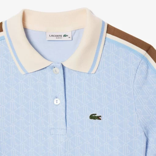 Lacoste Polo Shirts-Slim Fit Monogram Jacquard Polo Shirt