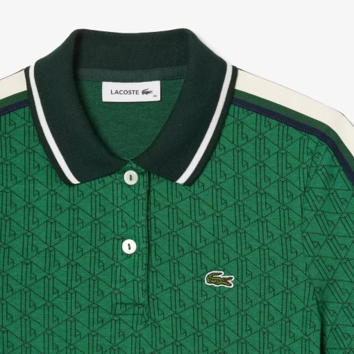 Lacoste Polo Shirts-Slim Fit Monogram Jacquard Polo Shirt