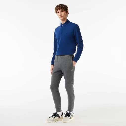 Lacoste Trousers & Shorts-Slim Fit Organic Cotton Fleece Joggers