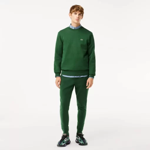 Lacoste Trousers & Shorts-Slim Fit Organic Cotton Fleece Joggers