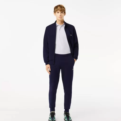 Lacoste Trousers & Shorts-Slim Fit Organic Cotton Fleece Joggers