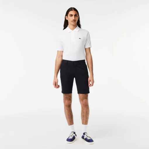 Lacoste Trousers & Shorts-Slim Fit Stretch Cotton Bermuda