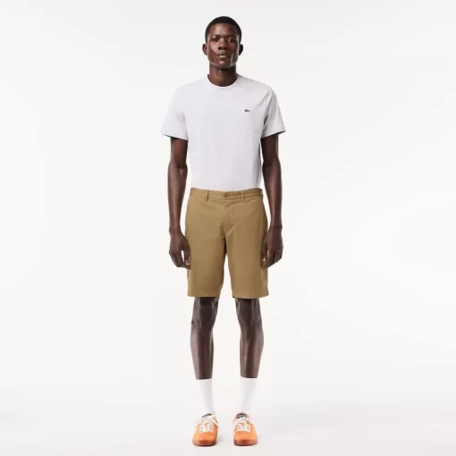 Lacoste Trousers & Shorts-Slim Fit Stretch Cotton Bermuda