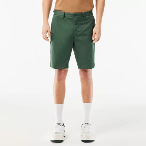 Lacoste Trousers & Shorts-Slim Fit Stretch Cotton Bermuda