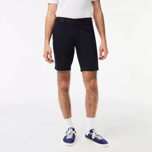 Lacoste Trousers & Shorts-Slim Fit Stretch Cotton Bermuda