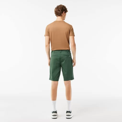 Lacoste Trousers & Shorts-Slim Fit Stretch Cotton Bermuda