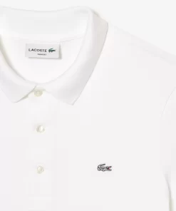 Lacoste Polo Shirts-Slim Fit Stretch Cotton Pique Grey Crocodile Polo Shirt