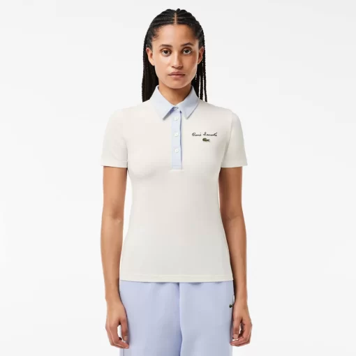 Lacoste Polo Shirts-Slim Fit Stretch Jersey Contrast Collar Polo