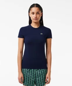 Lacoste T-Shirts-Slim Fit Stretch Jersey T-Shirt