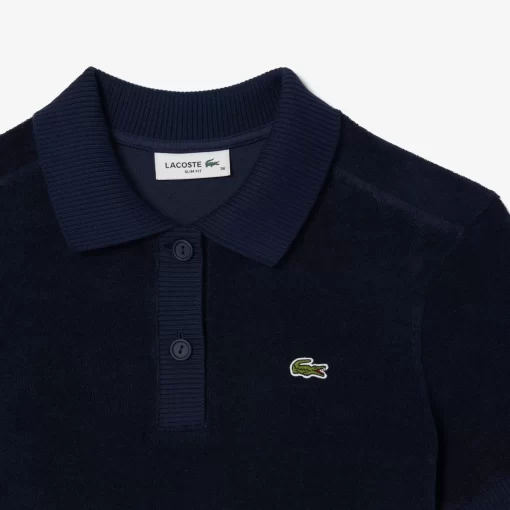 Lacoste Polo Shirts-Slim Fit Terry Knit Polo Shirt