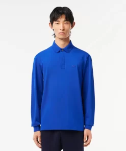 Lacoste Polo Shirts-Smart Paris Long Sleeve Stretch Cotton Polo Shirt