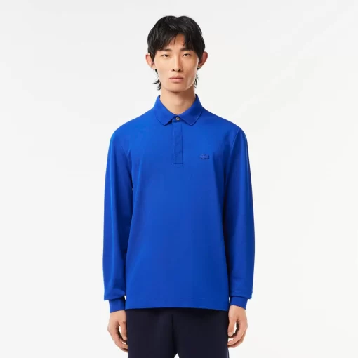 Lacoste Polo Shirts-Smart Paris Long Sleeve Stretch Cotton Polo Shirt