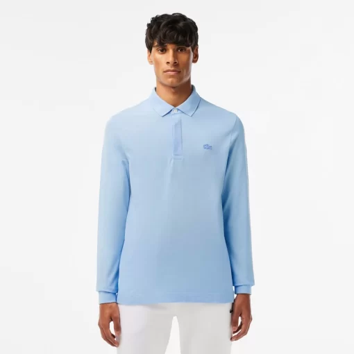 Lacoste Polo Shirts-Smart Paris Long Sleeve Stretch Cotton Polo Shirt