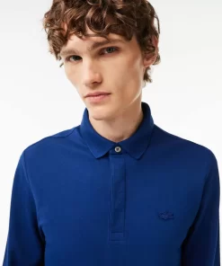 Lacoste Polo Shirts-Smart Paris Long Sleeve Stretch Cotton Polo Shirt