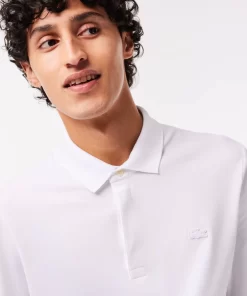 Lacoste Polo Shirts-Smart Paris Long Sleeve Stretch Cotton Polo Shirt