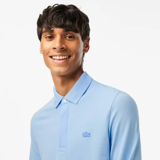 Lacoste Polo Shirts-Smart Paris Long Sleeve Stretch Cotton Polo Shirt